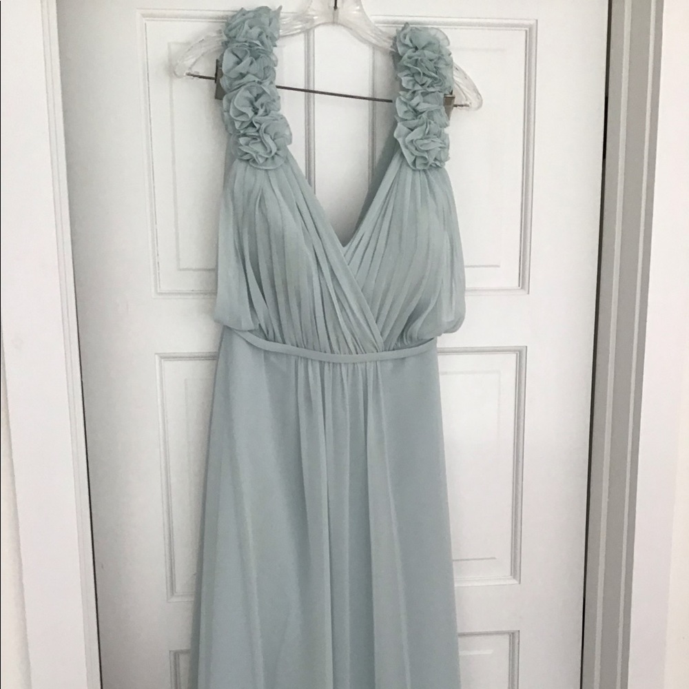 Bridesmaid chiffon like flowing gown